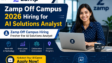 Zamp Off Campus 2026 Hiring for AI Solutions Analyst in Bengaluru