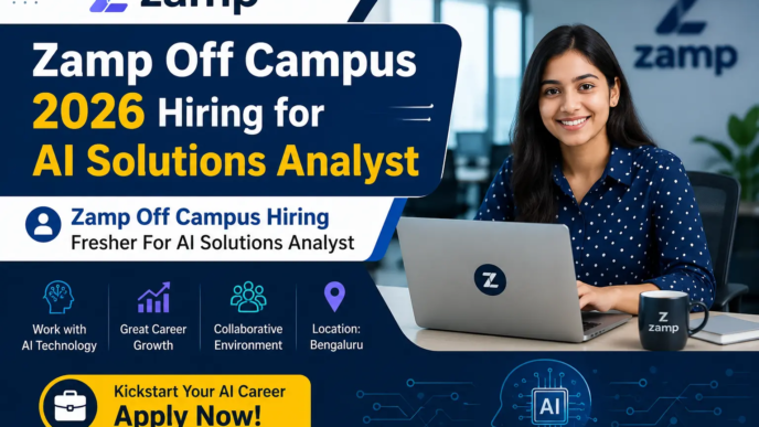 Zamp Off Campus 2026 Hiring for AI Solutions Analyst in Bengaluru