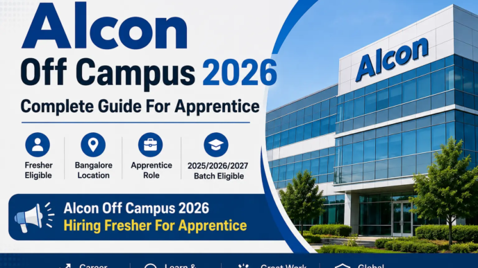 Alcon Off Campus 2026 Hiring Fresher For Apprentice in Bangalore