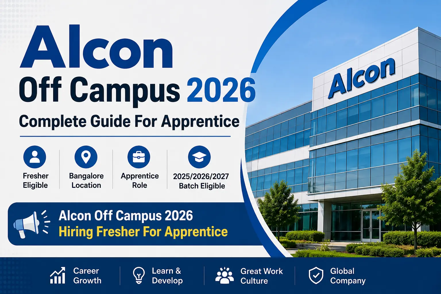 Alcon Off Campus 2026 Hiring Fresher For Apprentice in Bangalore