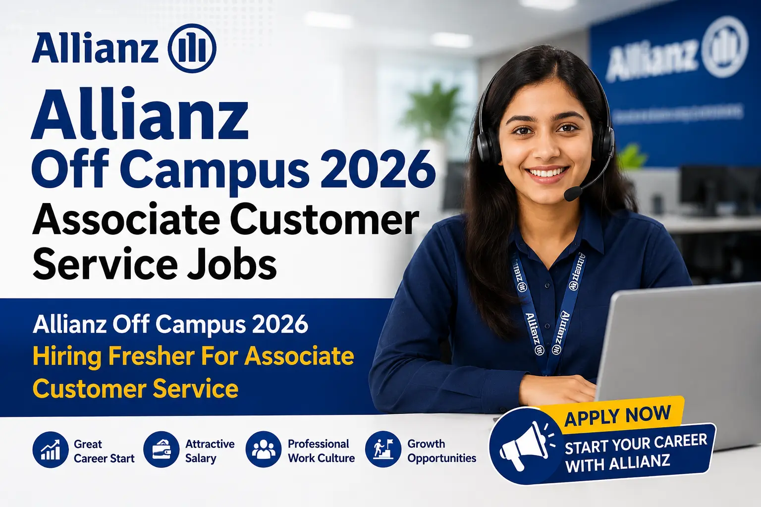 Allianz Off Campus 2026 Hiring Fresher For Associate Customer Service Jobs in Pune
