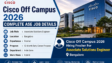 Cisco Off Campus 2026 Associate Solutions Engineer Bangalore