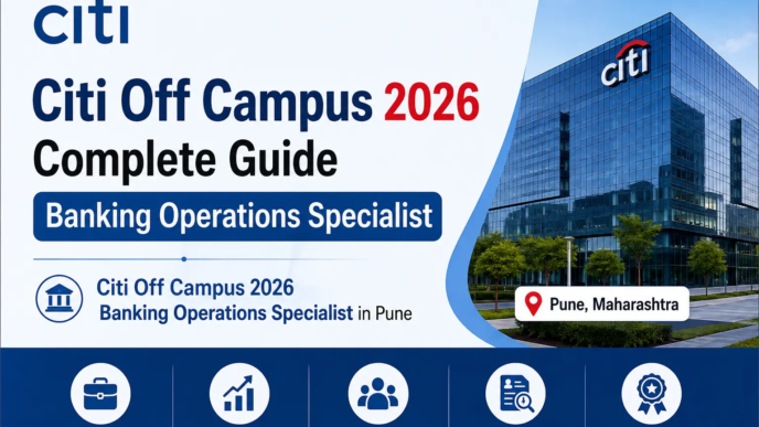 Citi Off Campus 2026 Banking Operations Specialist in Pune