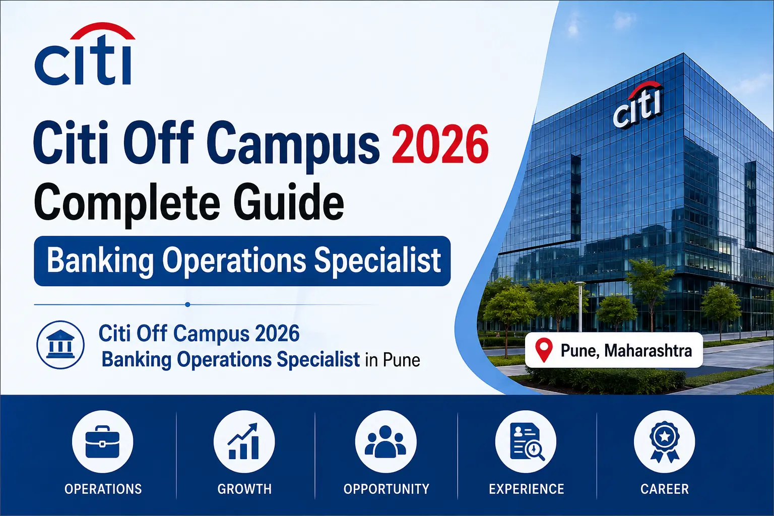 Citi Off Campus 2026 Banking Operations Specialist in Pune