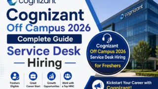 Cognizant Off Campus 2026 Service Desk Hiring for Freshers