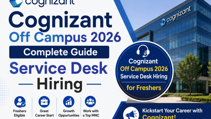 Cognizant Off Campus 2026 Service Desk Hiring for Freshers