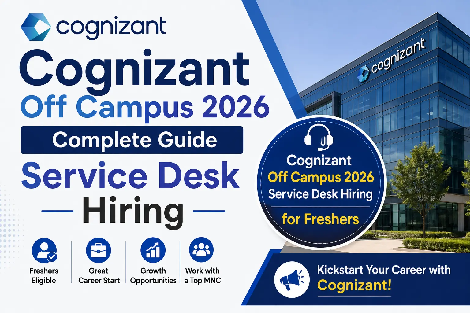 Cognizant Off Campus 2026 Service Desk Hiring for Freshers