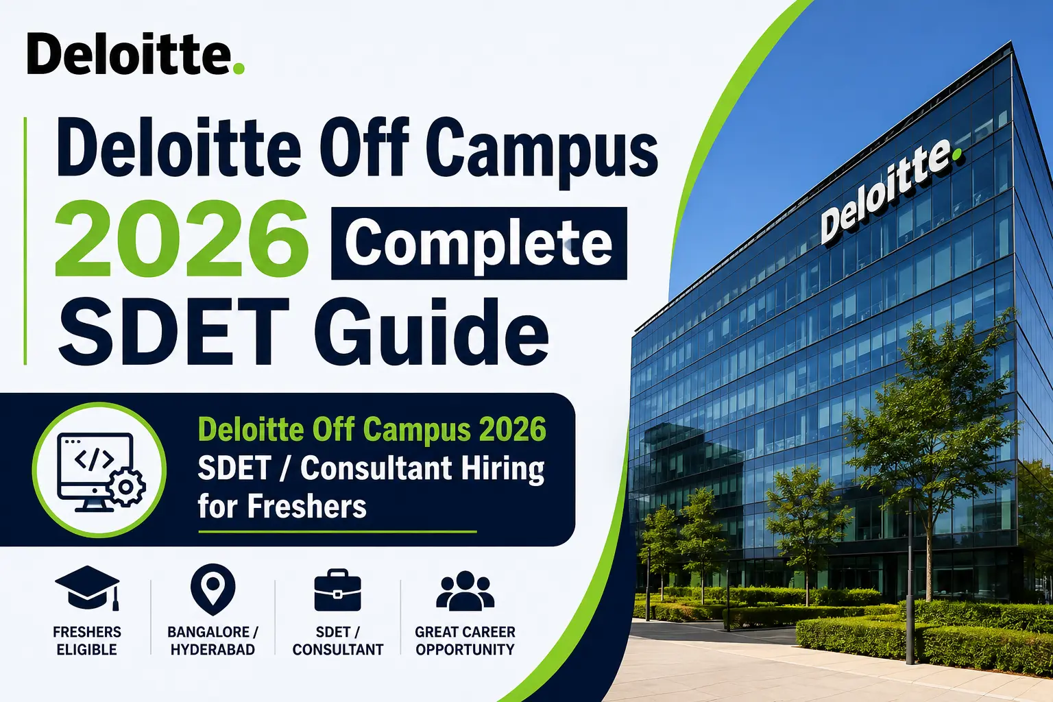 Deloitte Off Campus 2026 SDET Consultant Hiring for Freshers