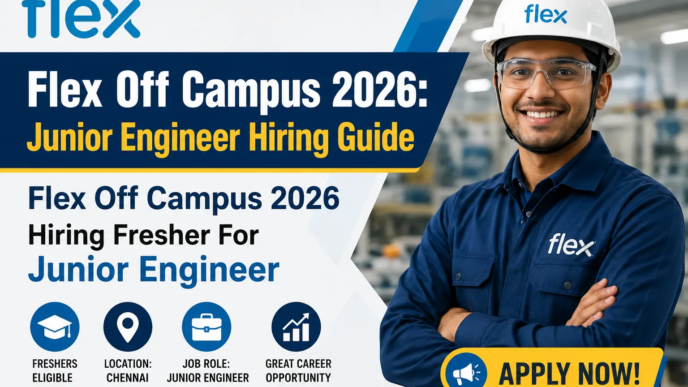 Flex Off Campus 2026 Junior Engineer Hiring Fresher Chennai