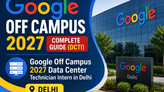 Google Off Campus 2027 Data Center Technician Intern in Delhi