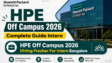 HPE Off Campus 2026 Intern Hiring Bangalore
