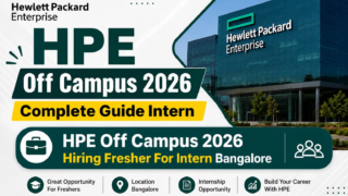 HPE Off Campus 2026 Intern Hiring Bangalore