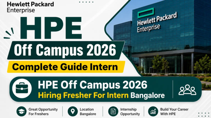HPE Off Campus 2026 Intern Hiring Bangalore