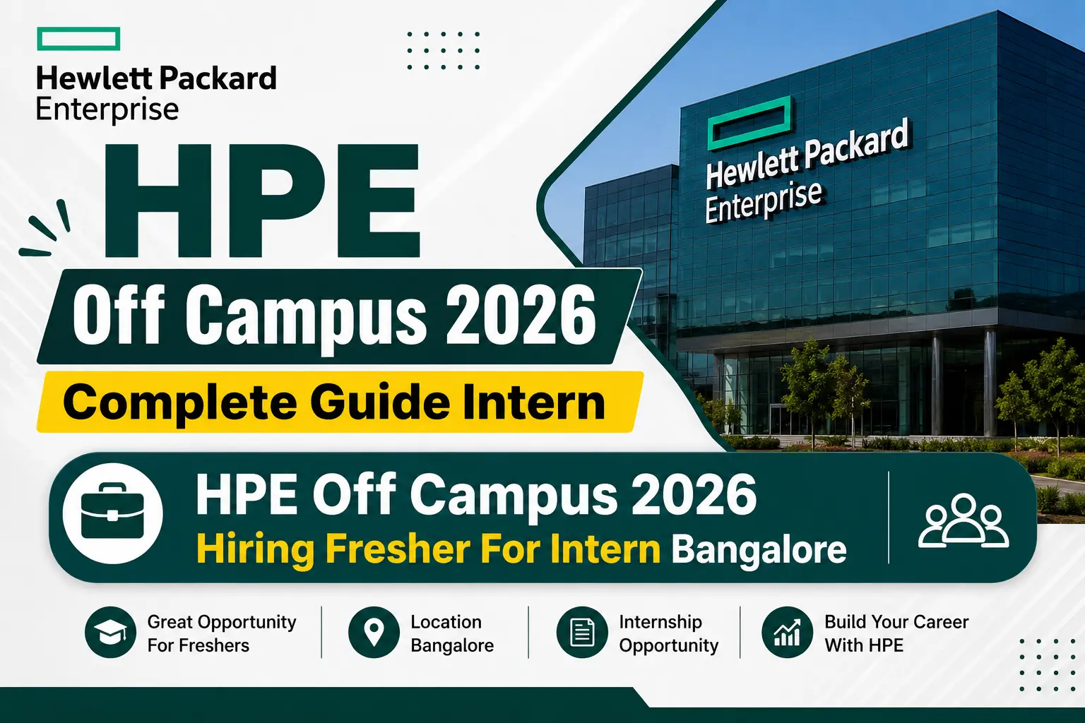 HPE Off Campus 2026 Intern Hiring Bangalore