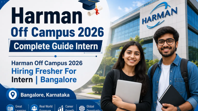 Harman Off Campus 2026 hiring fresher for intern in Bangalore