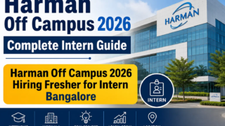 Harman Off Campus 2026 Hiring Fresher for Intern Bangalore