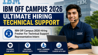 IBM Off Campus 2026 Hiring Fresher For Technical Support Representative Intern across PAN India