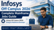 Infosys Off Campus 2026 Mainframe Developer Hiring in Bangalore