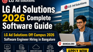 LG Ad Solutions Off Campus 2026 Software Engineer Hiring in Bangalore