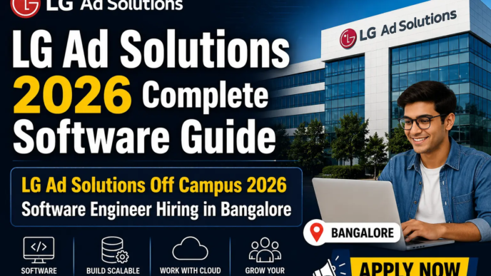 LG Ad Solutions Off Campus 2026 Software Engineer Hiring in Bangalore