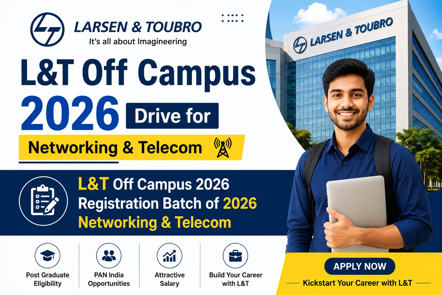 L&T Off Campus 2026 Drive for Networking & Telecom Registration Batch of 2026 PAN India