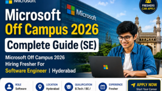 Microsoft Off Campus 2026 Software Engineer Hyderabad