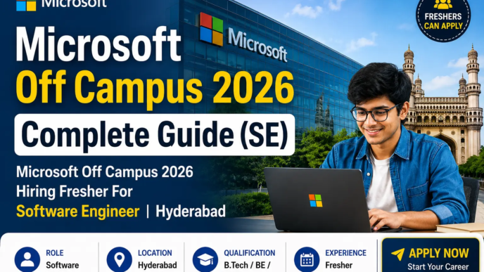 Microsoft Off Campus 2026 Software Engineer Hyderabad