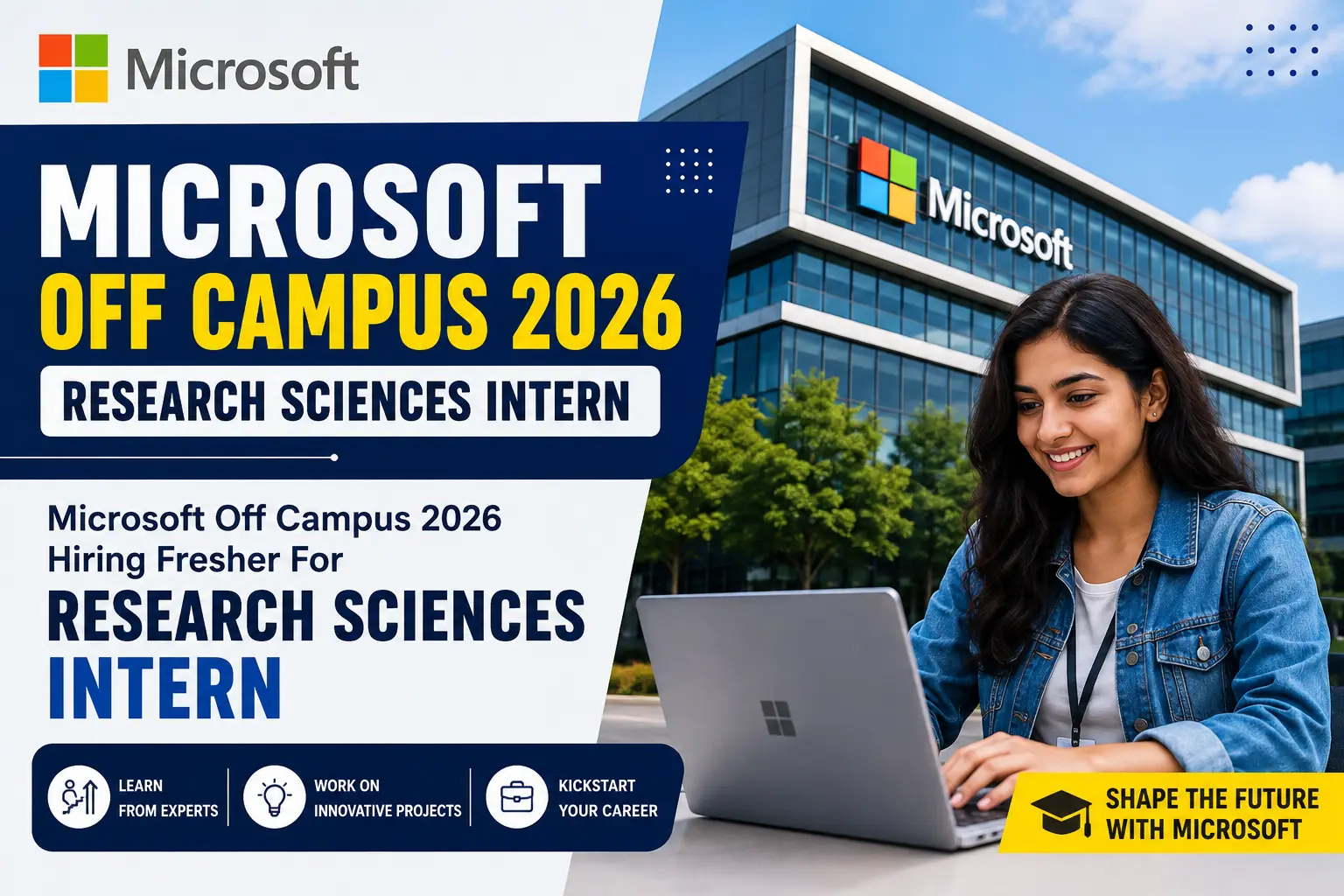Microsoft Off Campus 2026 Hiring Fresher For Research Sciences Intern Pan India | Eligibility, Salary & Apply Online