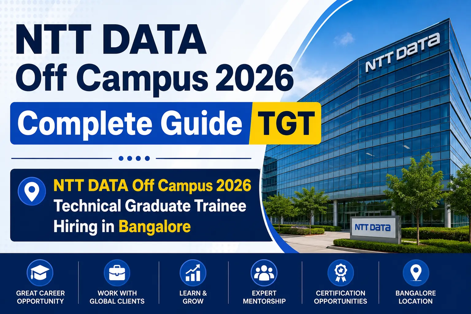 NTT DATA Off Campus 2026 Technical Graduate Trainee Hiring in Bangalore