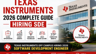 Texas Instruments Off Campus Hiring 2026 Software Development Engineer Bangalore