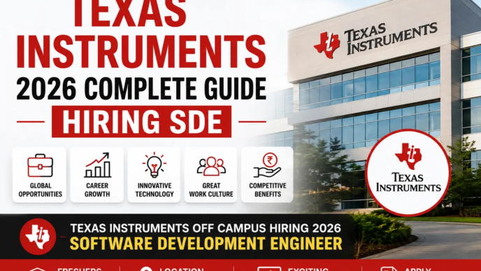 Texas Instruments Off Campus Hiring 2026 Software Development Engineer Bangalore
