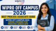 Wipro Off Campus 2026 Hiring Fresher For Process Associate
