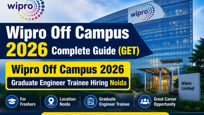 Wipro Off Campus 2026 Graduate Engineer Trainee Hiring Noida