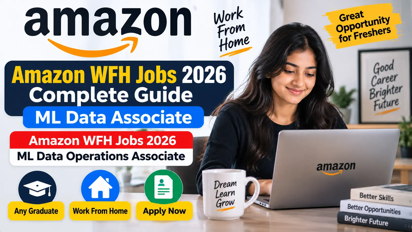 Amazon WFH Jobs 2026 ML Data Operations Associate for freshers