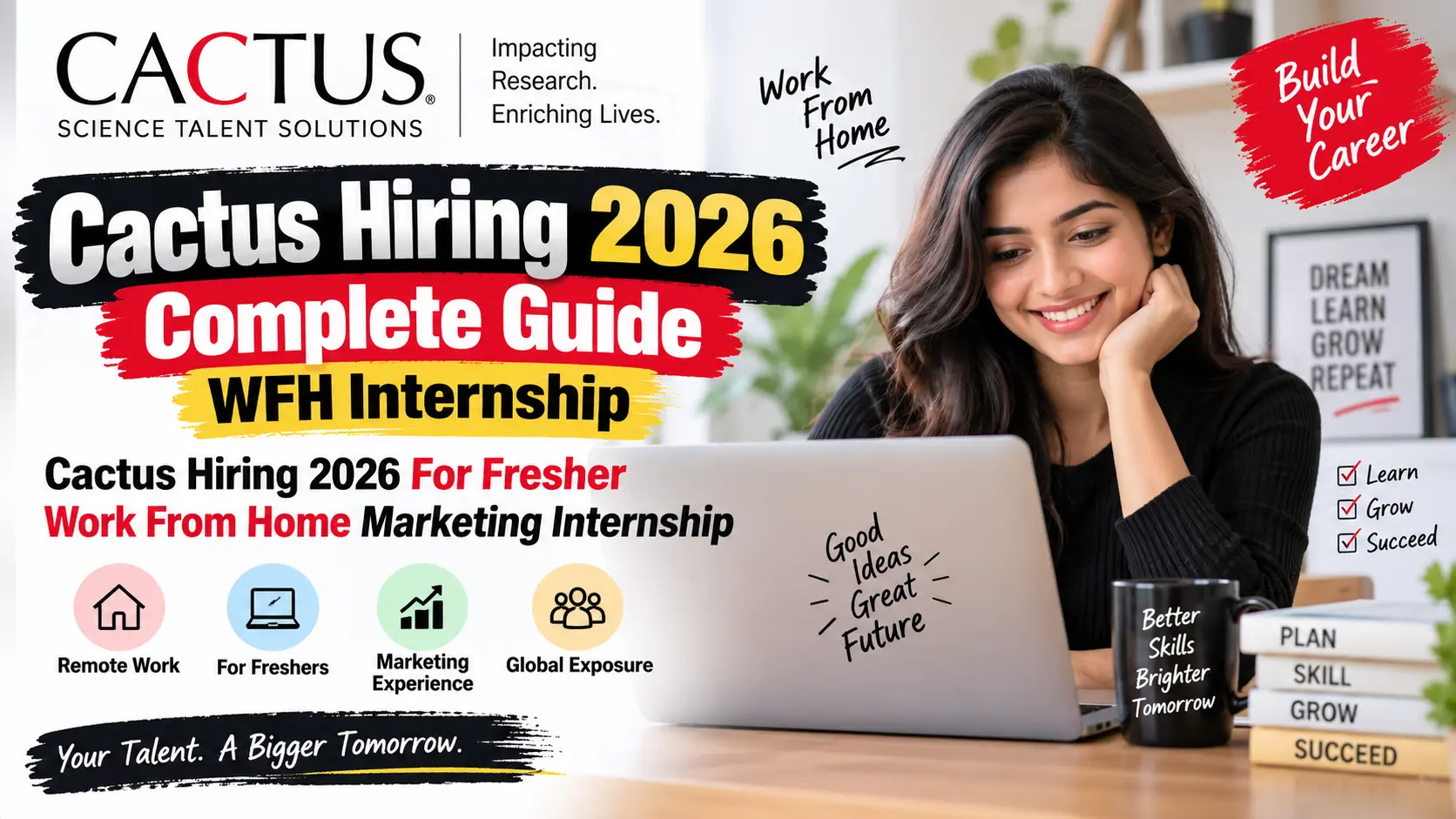 Cactus Hiring 2026 Work From Home Marketing Associate Internship for Freshers