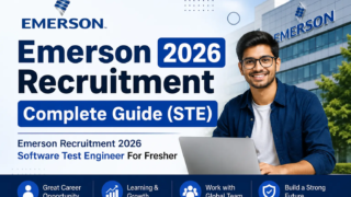 Emerson Recruitment 2026 Software Test Engineer for Freshers