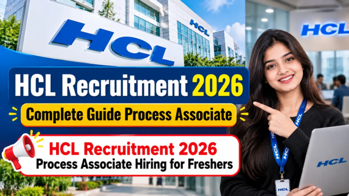 HCL Recruitment 2026 Process Associate Hiring for Freshers