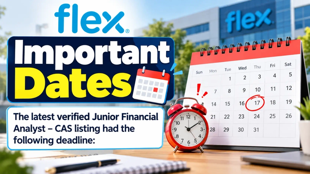 Flex Recruitment 2026 Junior Financial Analyst Hiring for Freshers