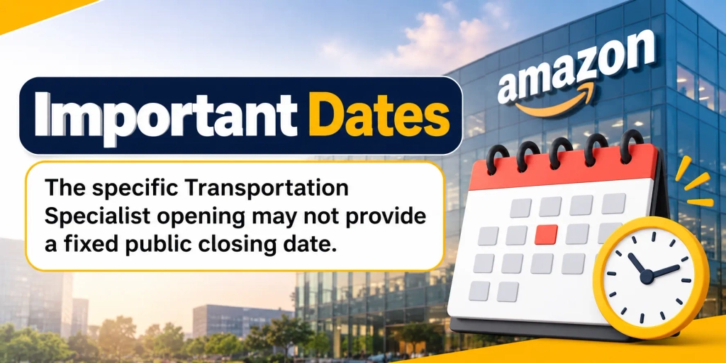Amazon Off Campus 2026 Hiring Fresher for Transportation Specialist in Bangalore