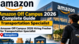 Amazon Off Campus 2026 Transportation Specialist Bangalore