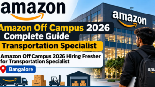 Amazon Off Campus 2026 Transportation Specialist Bangalore