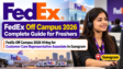 FedEx Off Campus 2026 hiring for Customer Care Representative Associate in Gurugram
