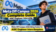 Meta Off Campus 2026 ASIC Engineer Intern Bangalore