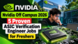Nvidia Off Campus 2026 ASIC Verification Engineer Jobs for Freshers