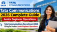 Tata Communications 2026 Junior Engineer Operations Recruitment