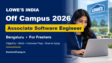 Lowe's Off Campus 2026 Associate Software Engineer hiring in Bengaluru for freshers